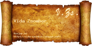 Vida Zsombor névjegykártya